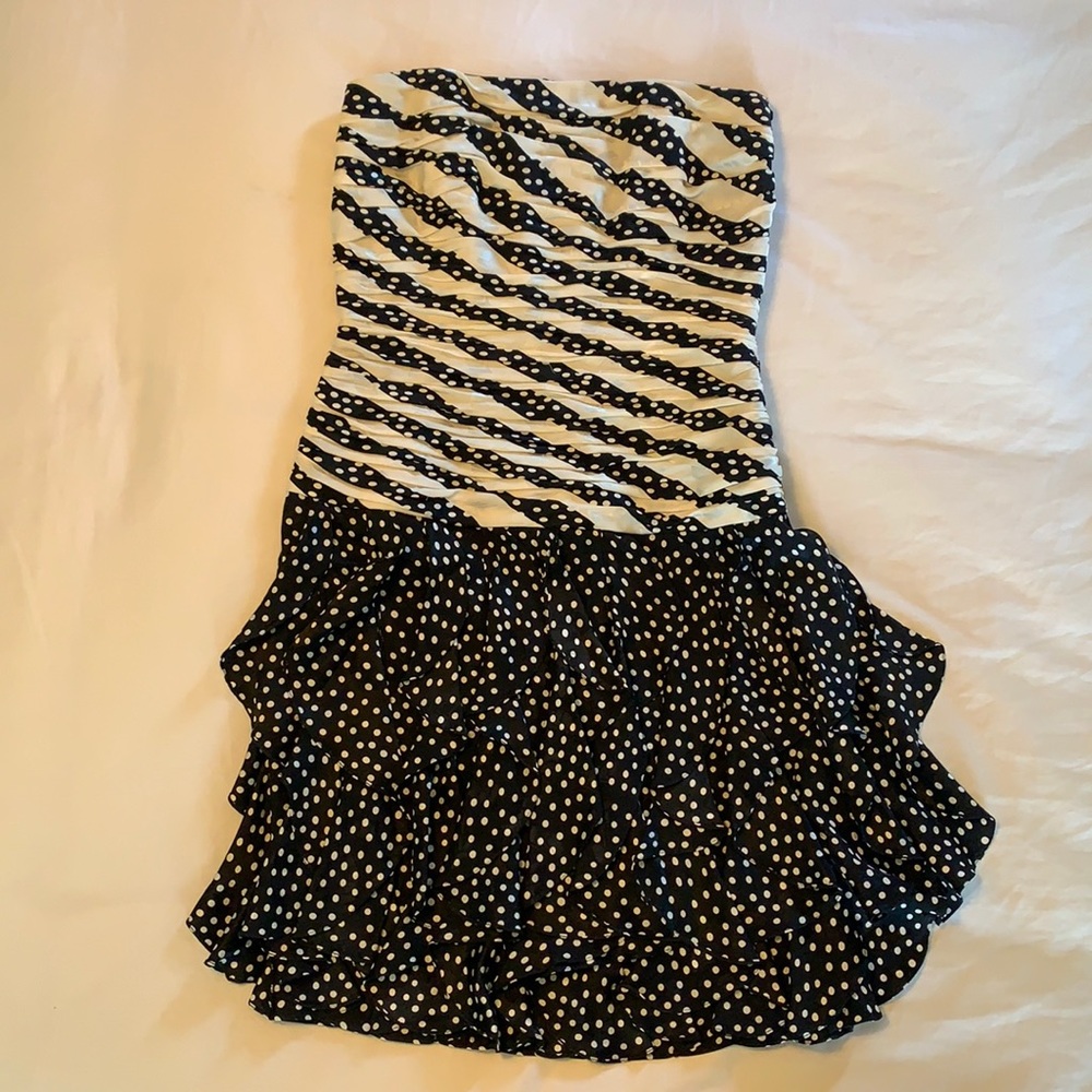 Silk strapless dress